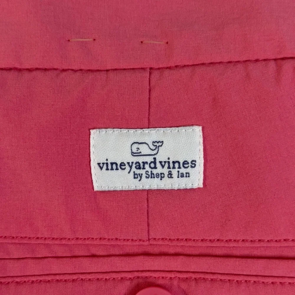Vineyard Vines Breaker Shorts Men 36 Pink Coral Golf Preppy Stretch 9 Inseam NEW